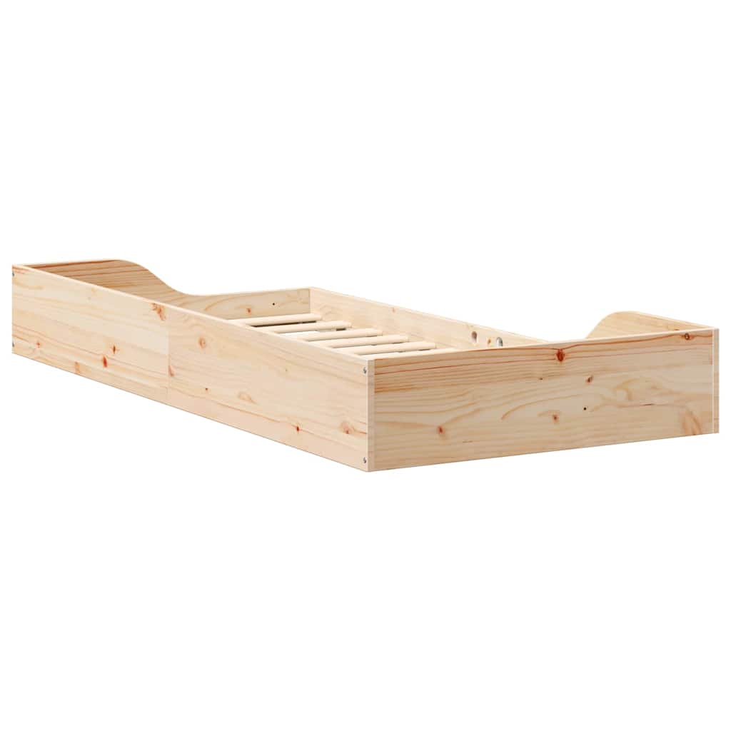 Sengestamme Brun 75 x 190 cm Massiv furu