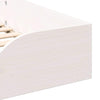 Gulvbedramme Hvit 75 x 190 cm Heltre furu
