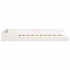 Gulvbedramme Hvit 75 x 190 cm Heltre furu