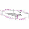 Gulvbedramme Hvit 75 x 190 cm Heltre furu