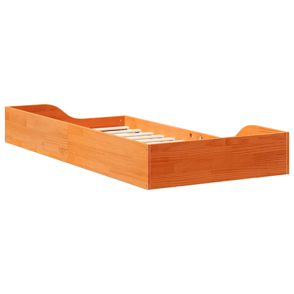 Sengestamme Vokset Brun 75 x 190 cm Massiv furu