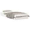 Gulvbedramme Hvit 80 x 210 cm Heltre furu