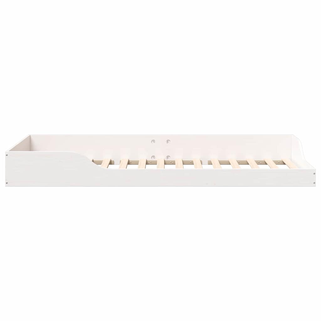 Gulvbedramme Hvit 80 x 210 cm Heltre furu