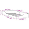 Gulvbedramme Hvit 80 x 210 cm Heltre furu