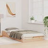 Gulvbedramme Brun 90 x 210 cm Heltre furu
