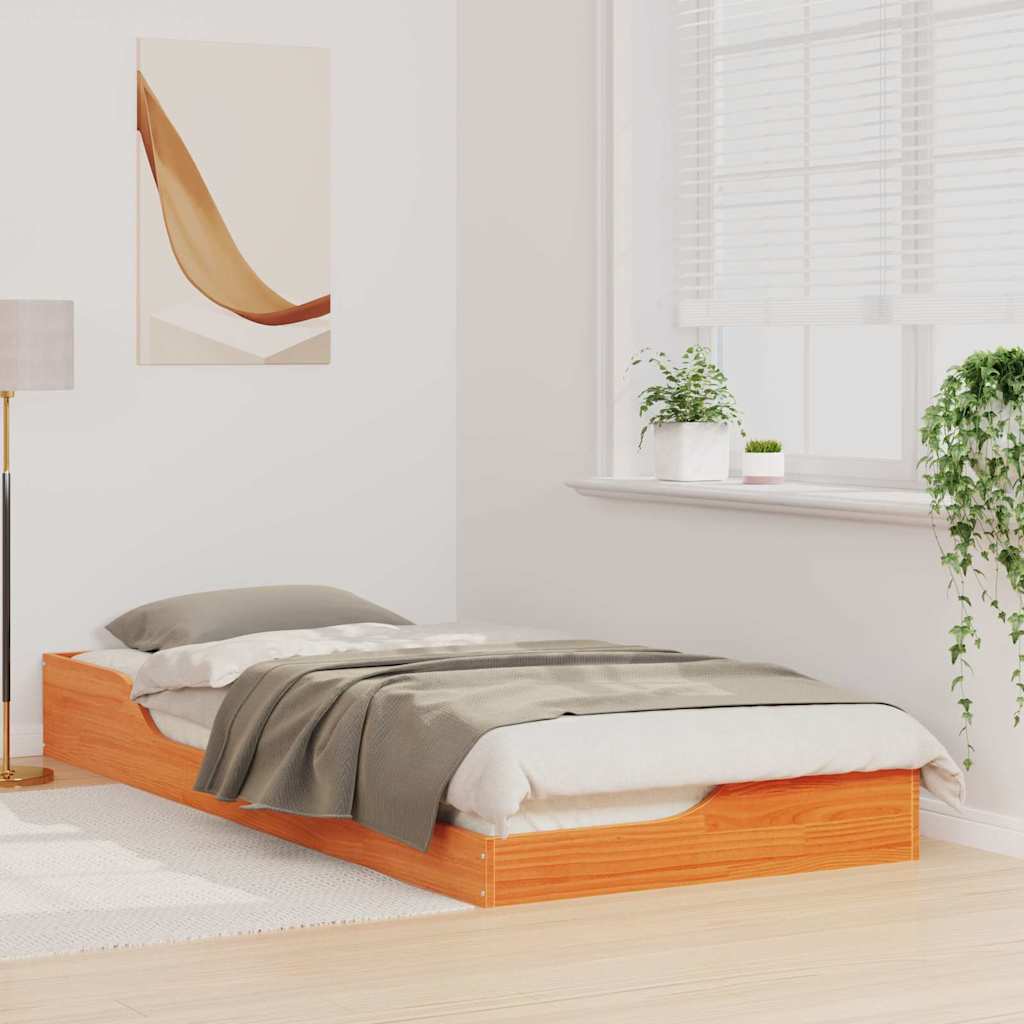 Sengestamme Vokset Brun 90 x 210 cm Massiv furu