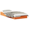 Gulvbedramme Voksbrun 90 x 210 cm Heltre furu