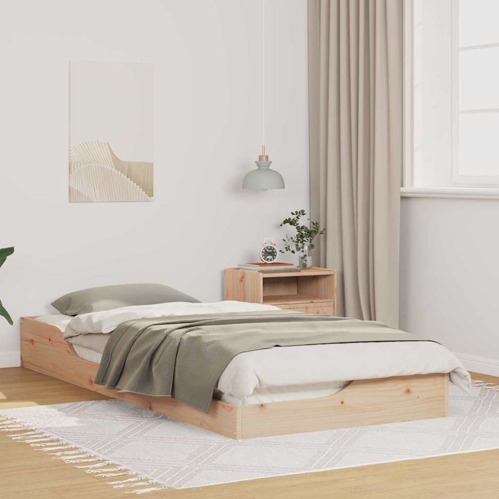 Gulvbedramme Brun 100 x 210 cm Heltre furu