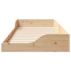 Gulvbedramme Brun 100 x 210 cm Heltre furu