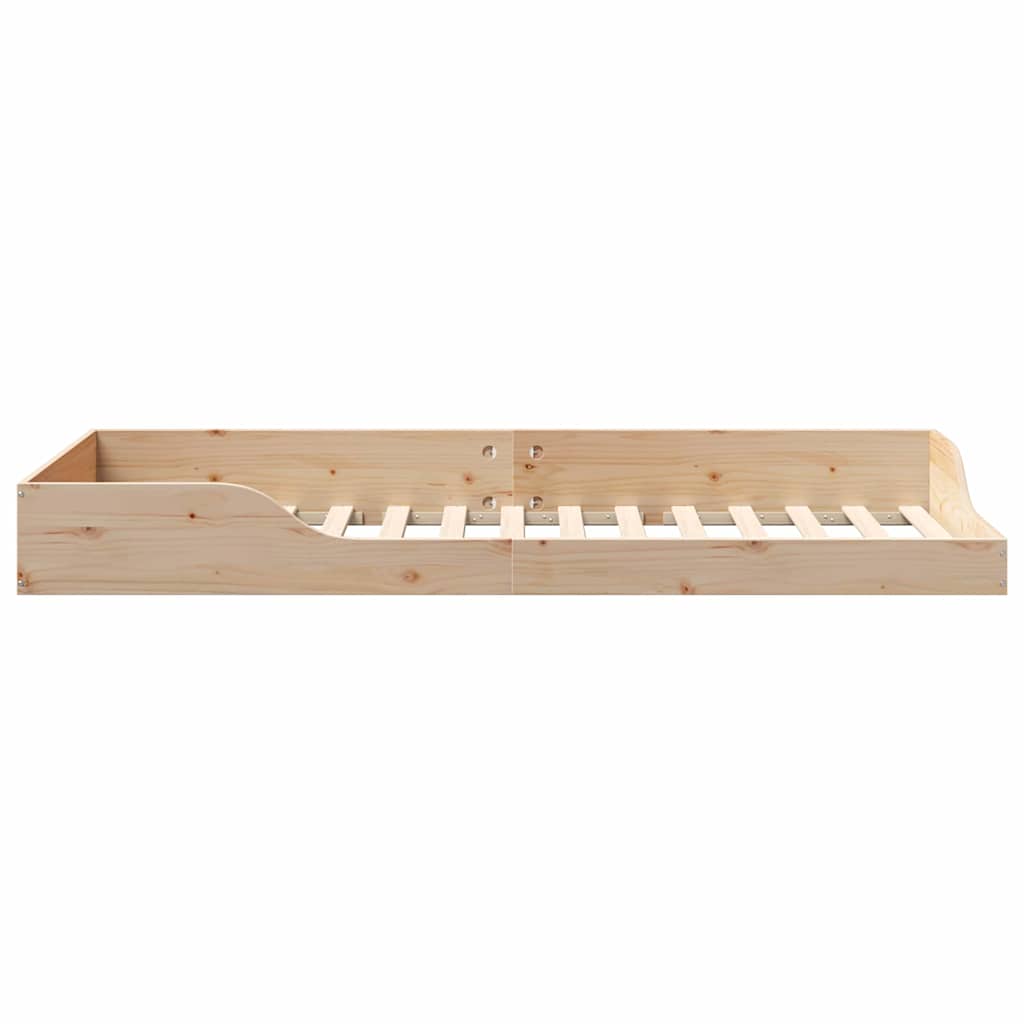 Gulvbedramme Brun 100 x 210 cm Heltre furu