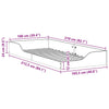Gulvbedramme Brun 100 x 210 cm Heltre furu