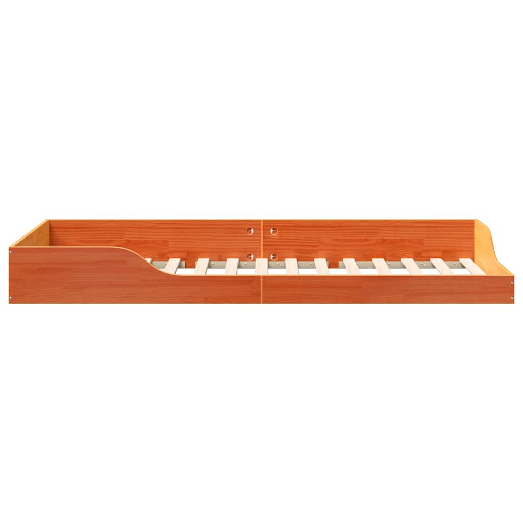 Gulvbedramme Voksbrun 100 x 210 cm Heltre furu