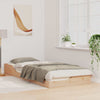 Gulvbedramme Brun 80 x 220 cm Heltre furu