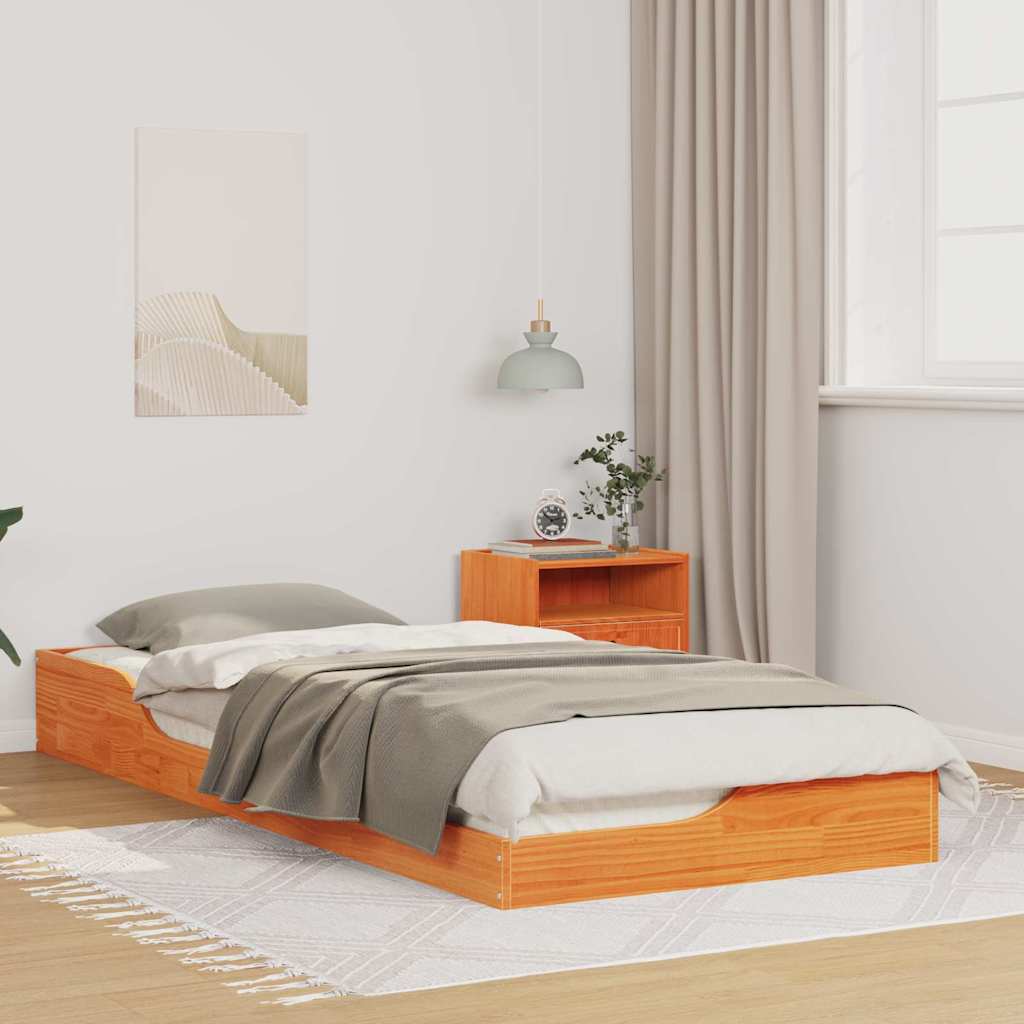 Sengestamme Vokset Brun 80 x 220 cm Massiv furu