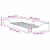 Gulvbedramme Brun 90 x 220 cm Heltre furu