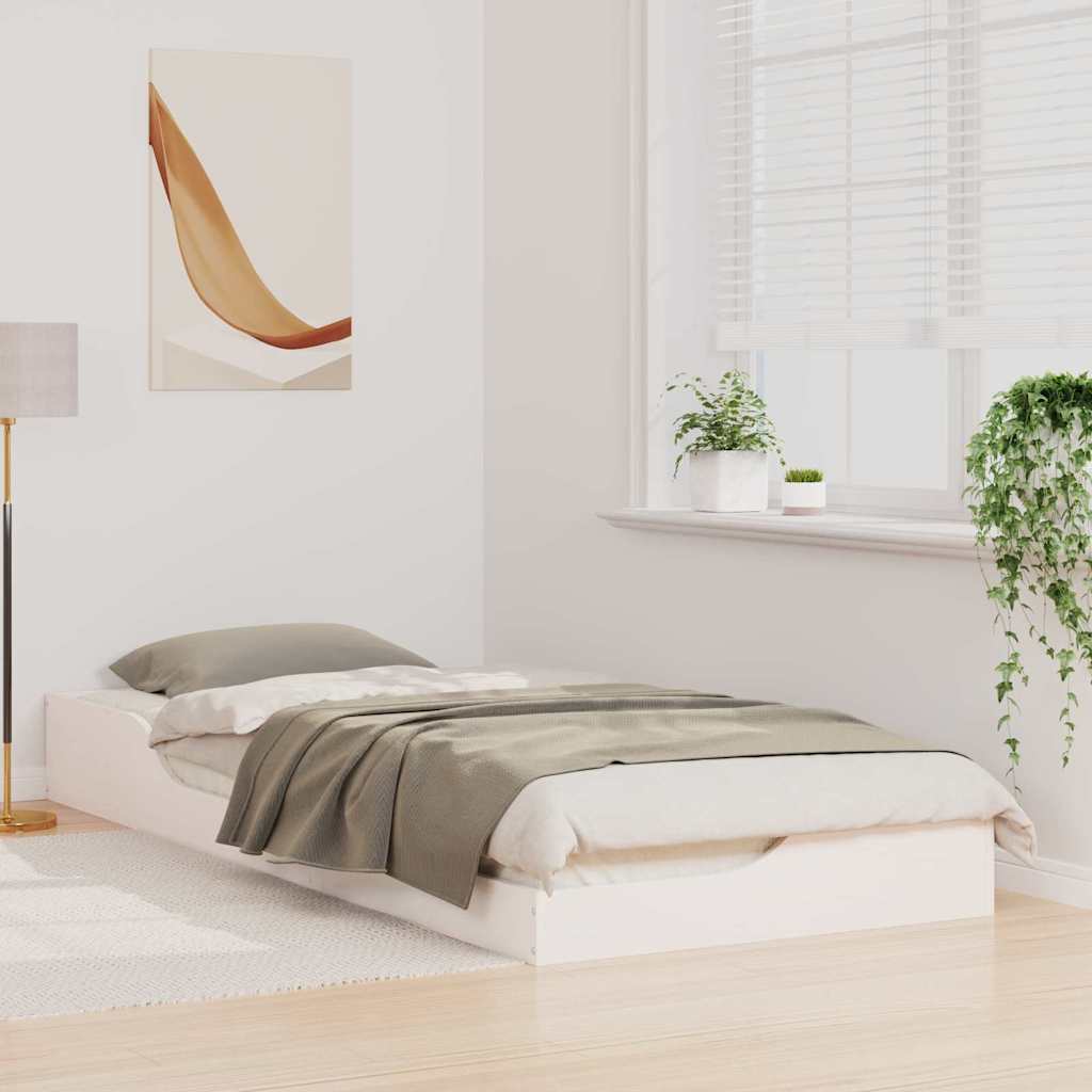Sengestamme Hvit 90 x 220 cm Massiv furu