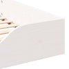 Gulvbedramme Hvit 100 x 220 cm Heltre furu