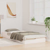 Gulvbedramme Hvit 100 x 220 cm Heltre furu