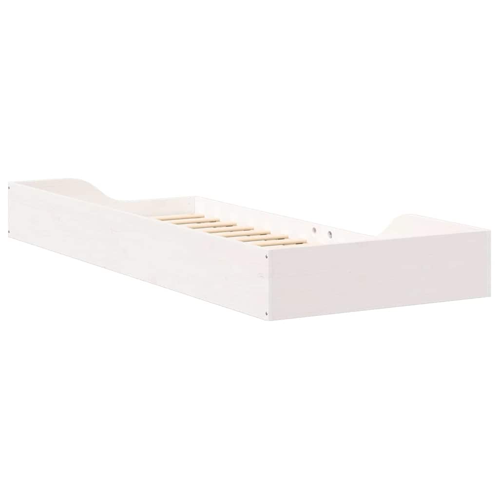 Sengestamme Hvit 100 x 220 cm Massiv furu