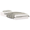 Gulvbedramme Hvit 100 x 220 cm Heltre furu