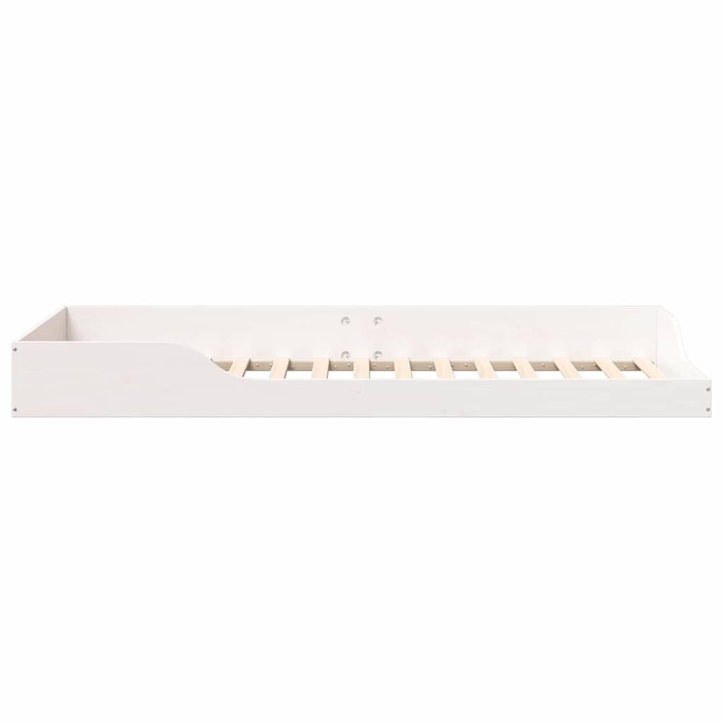 Gulvbedramme Hvit 100 x 220 cm Heltre furu