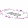 Gulvbedramme Hvit 100 x 220 cm Heltre furu