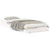 Gulvbedramme Hvit 100 x 220 cm Heltre furu