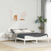 Sengestamme med hodegjerde Hvit 150 x 200 cm Massiv furu