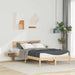 Sengestamme med hodegjerde Brun 140 x 200 cm Massiv furu