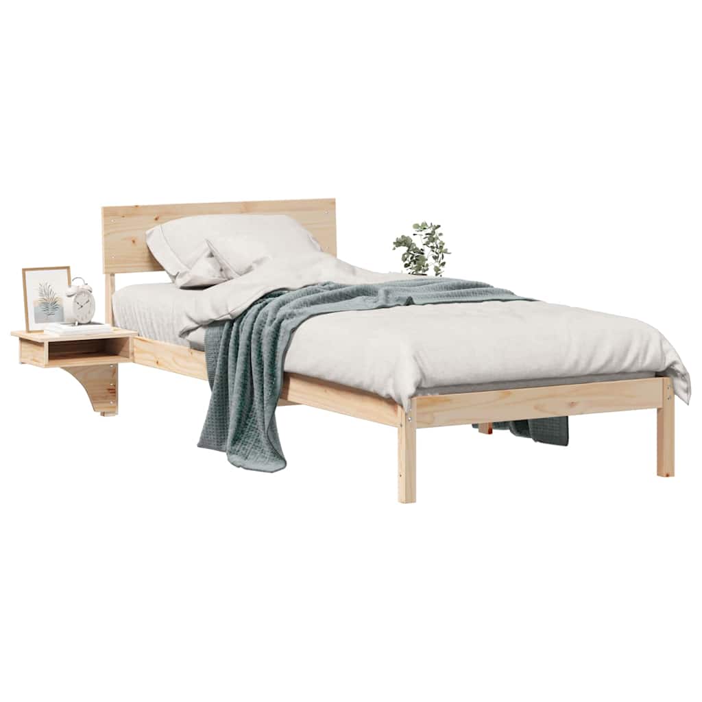 Sengestamme med hodegjerde Brun 100 x 200 cm Massiv furu