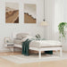 Sengestamme med hodegjerde Hvit 75 x 190 cm Massiv furu