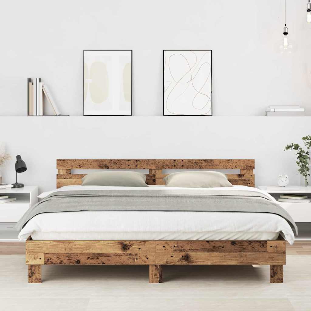 Sengestamme Gammelt tre 203 x 185 x 70 cm Konstruert tre