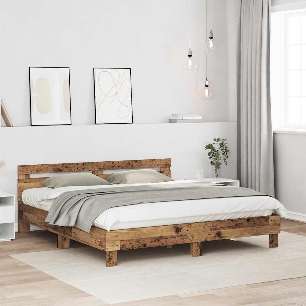 Sengestamme Gammelt tre 203 x 185 x 70 cm Konstruert tre