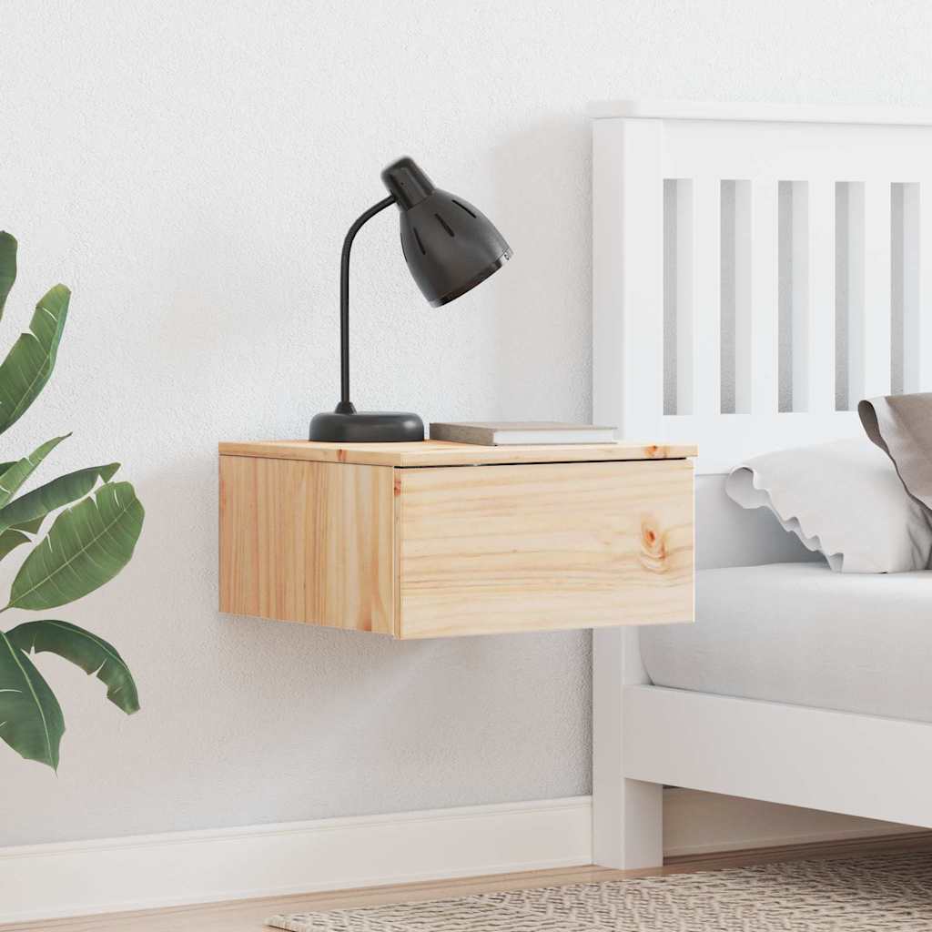 Nattbord med skuff 2 pcs Brun 37 x 35 x 18.5 cm Heltre furu