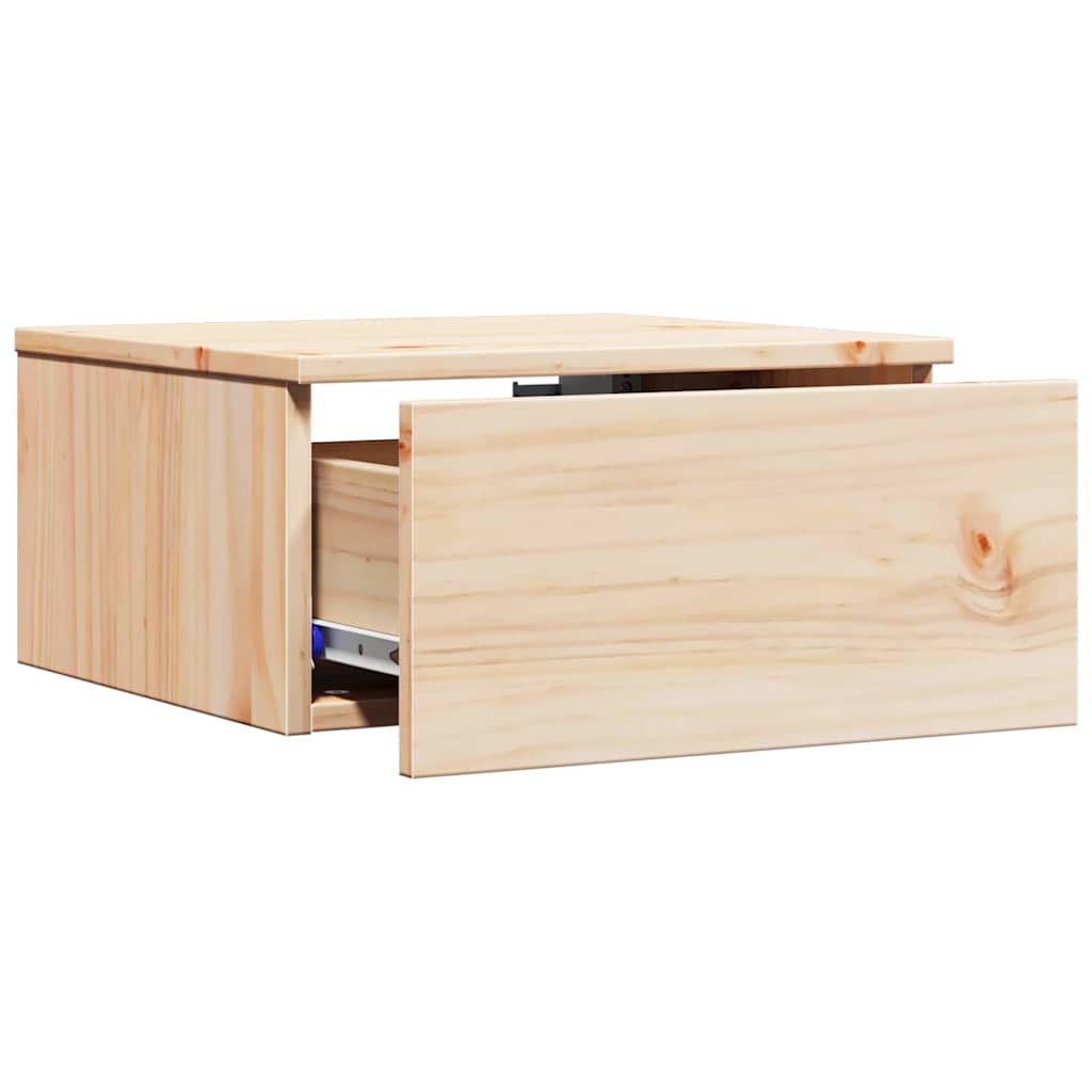 Nattbord med skuff 2 pcs Brun 37 x 35 x 18.5 cm Heltre furu