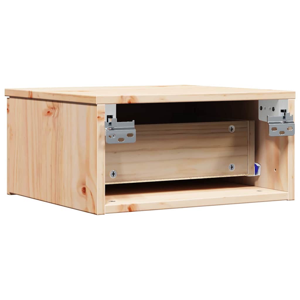 Nattbord med skuff 2 pcs Brun 37 x 35 x 18.5 cm Heltre furu