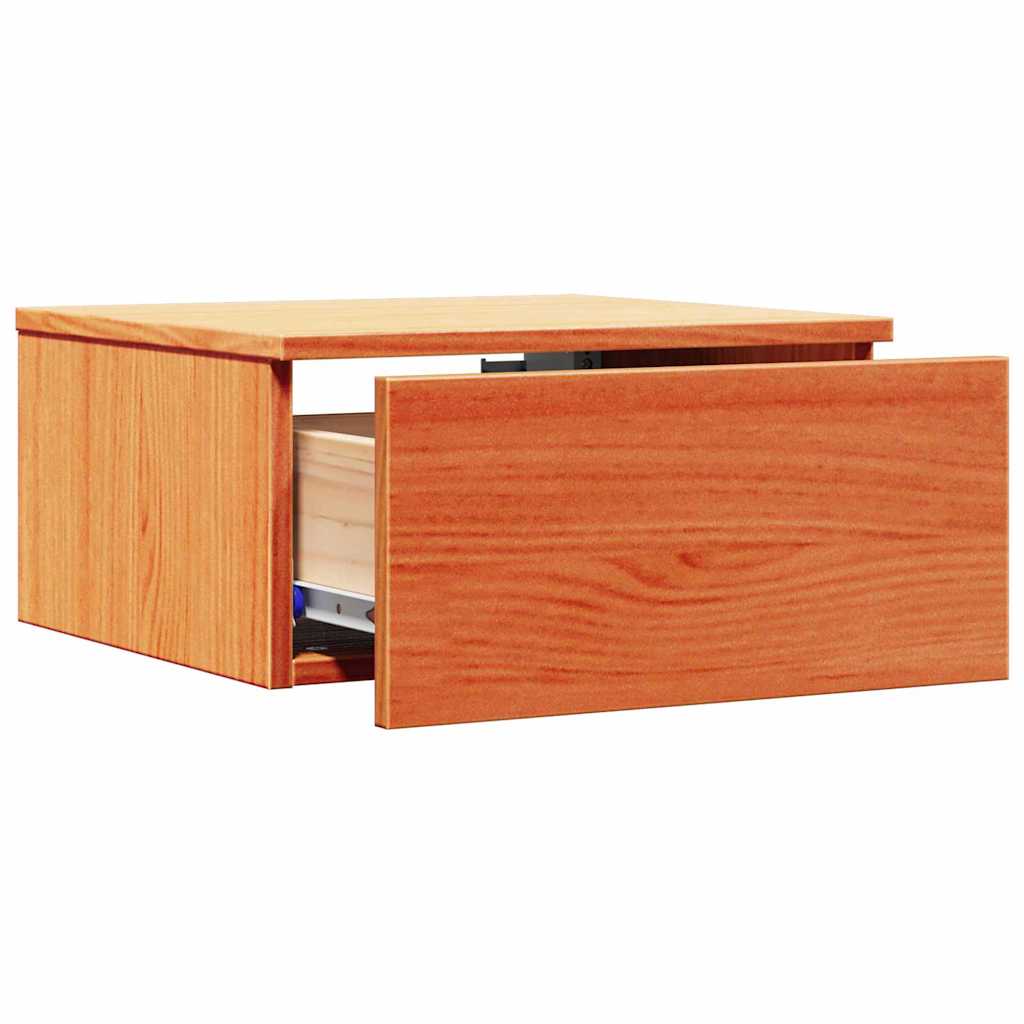 Nattbord med skuff Vokset Brun 37 x 35 x 18,5 cm Heltre furu