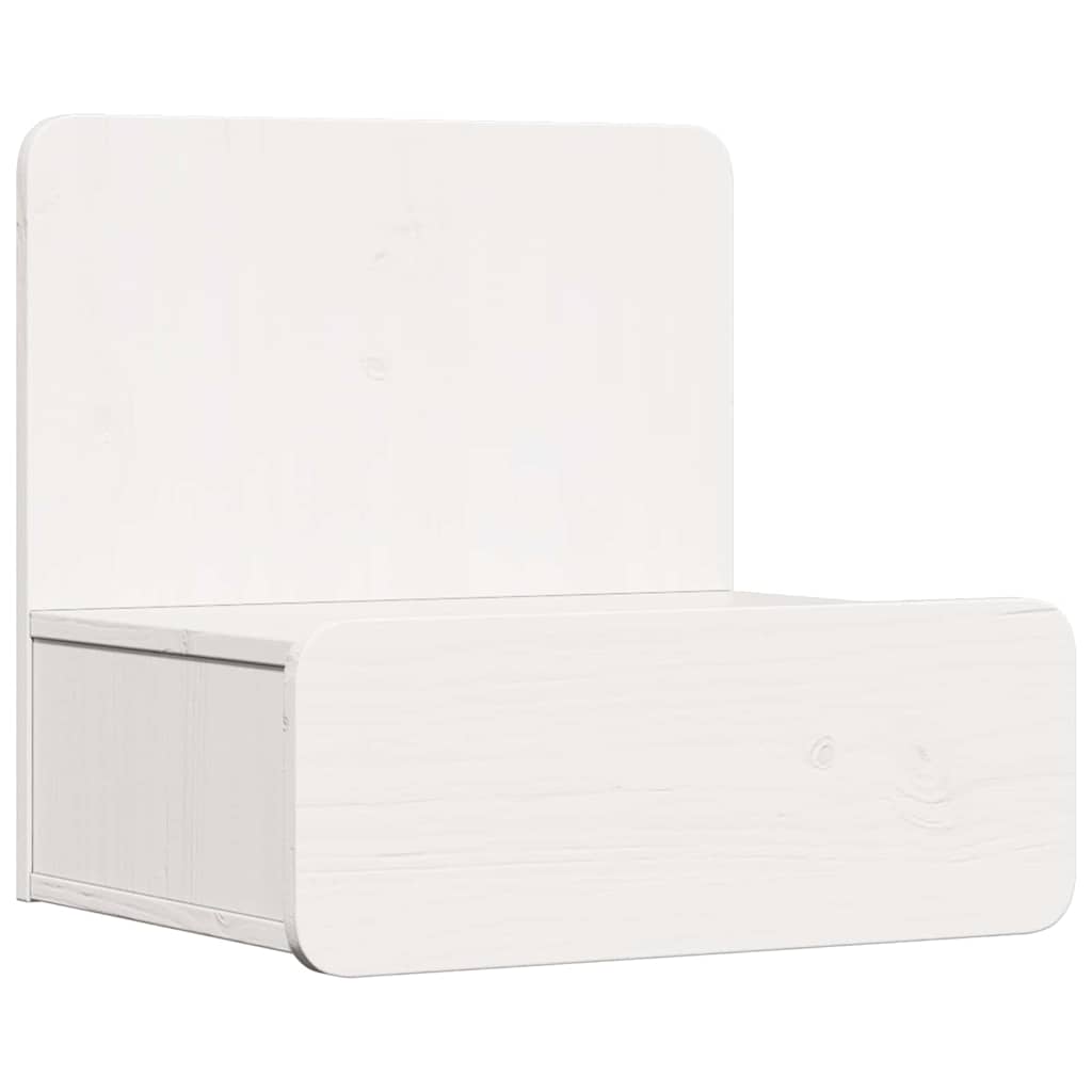 Nattbord med skuff Hvit 44 x 32,5 x 40 cm Heltre furu