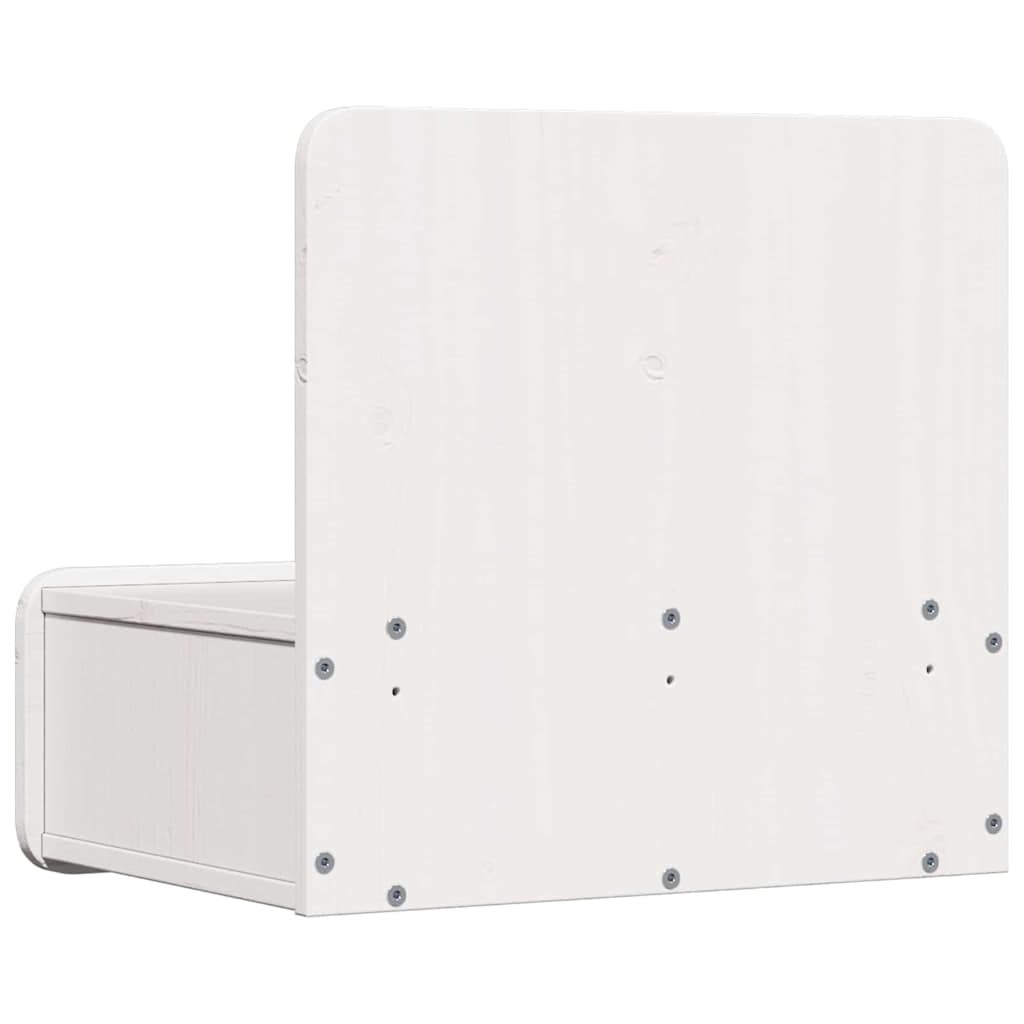 Nattbord med skuff Hvit 44 x 32,5 x 40 cm Heltre furu