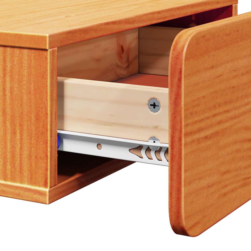 Nattbord 2 pcs Vokset Brun 44 x 32,5 x 40 cm Heltre furu