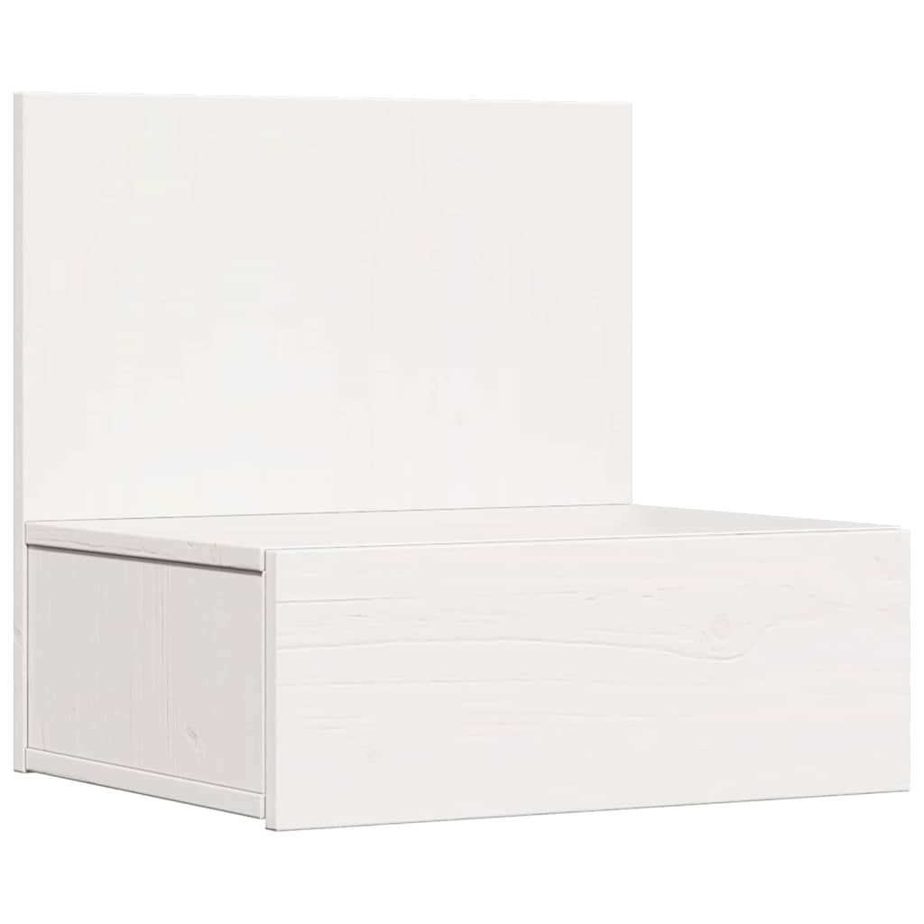 Nattbord med skuff Hvit 42 x 32,5 x 40 cm Heltre furu