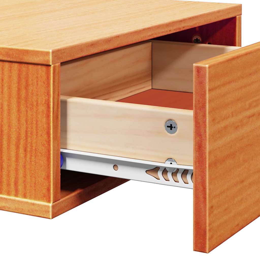 Nattbord 2 pcs Vokset Brun 42 x 32,5 x 40 cm Heltre furu