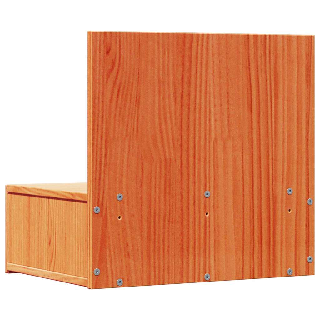 Nattbord 2 pcs Vokset Brun 42 x 32,5 x 40 cm Heltre furu