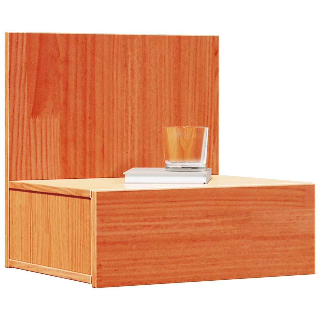 Nattbord 2 pcs Vokset Brun 42 x 32,5 x 40 cm Heltre furu