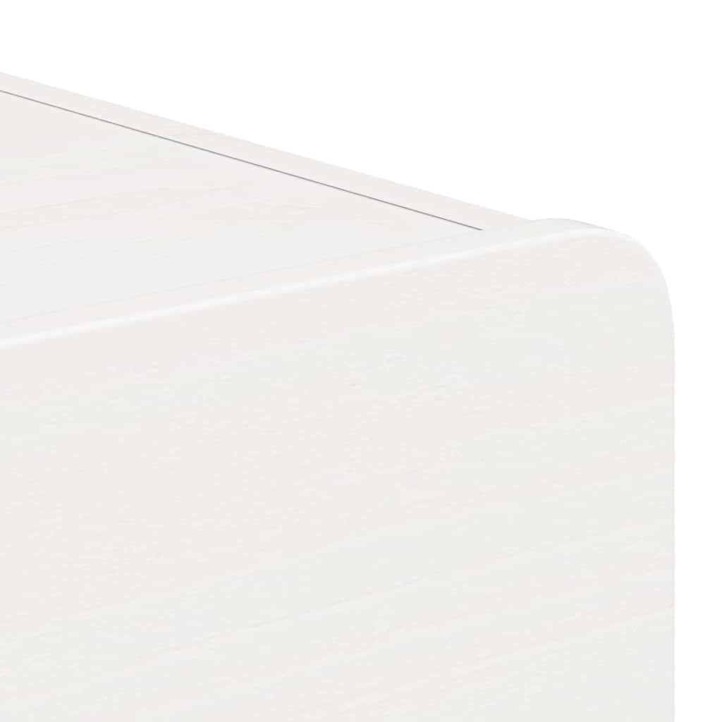 Nattbord med skuff 2 pcs Hvit 39 x 34 x 16,5 cm Heltre furu