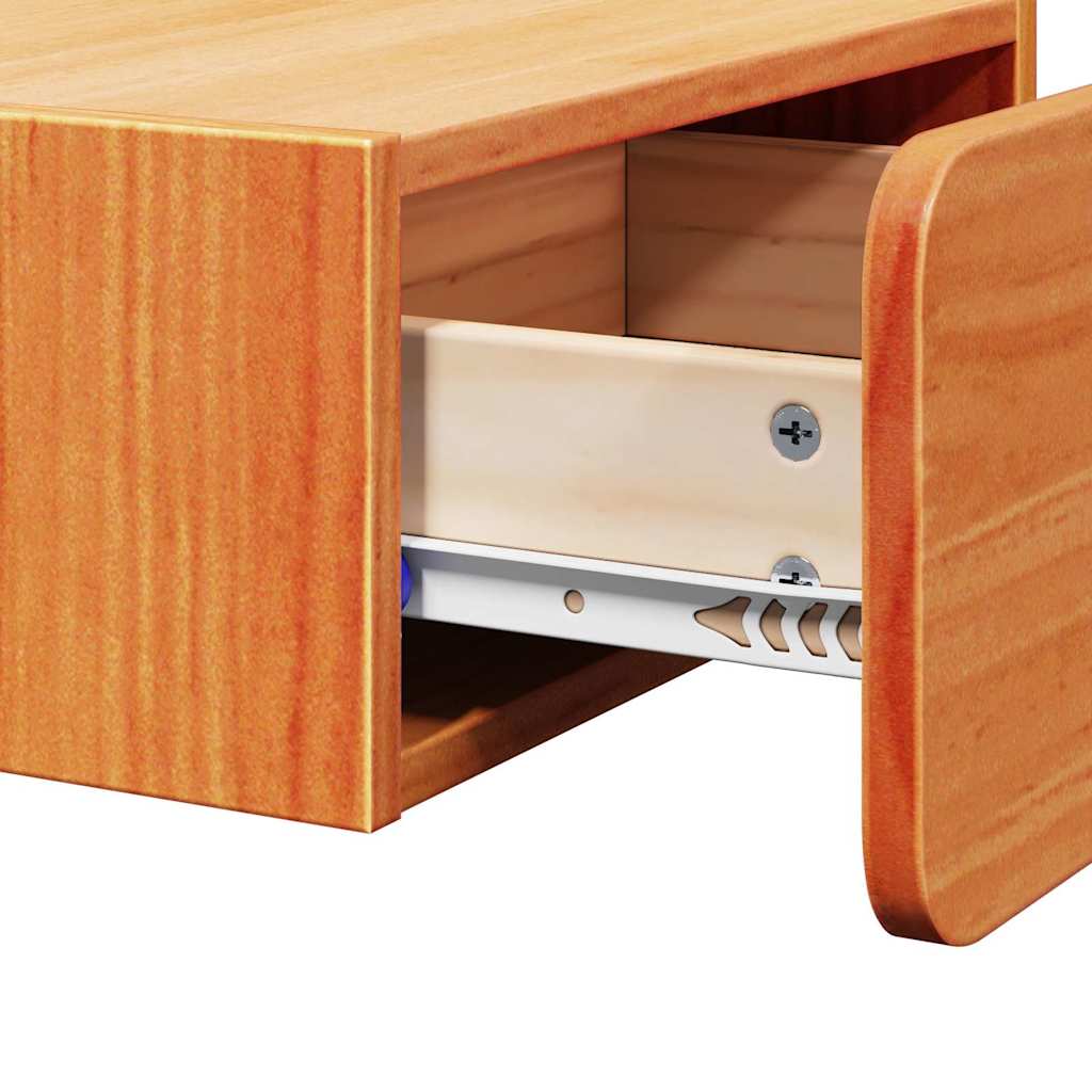 Nattbord med skuff Vokset Brun 39 x 34 x 16,5 cm Heltre furu