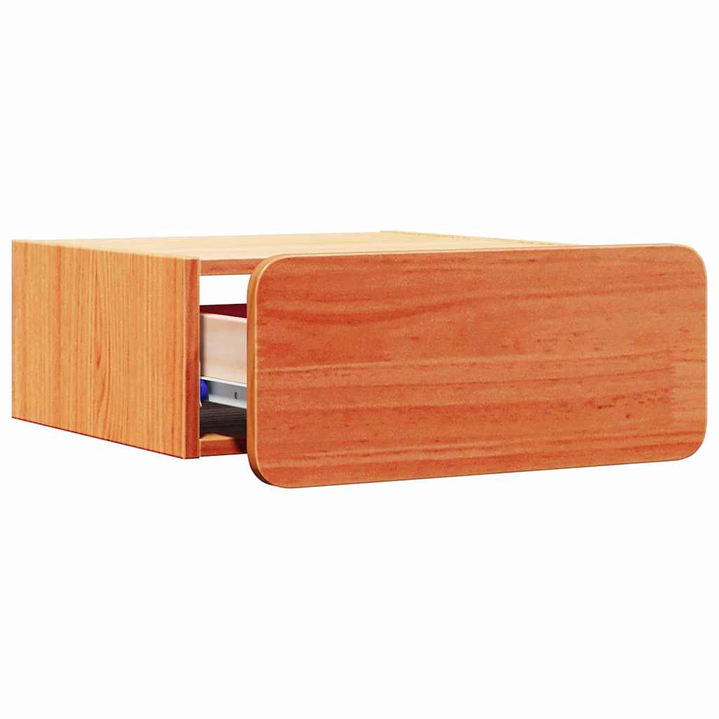 Nattbord med skuff Vokset Brun 39 x 34 x 16,5 cm Heltre furu