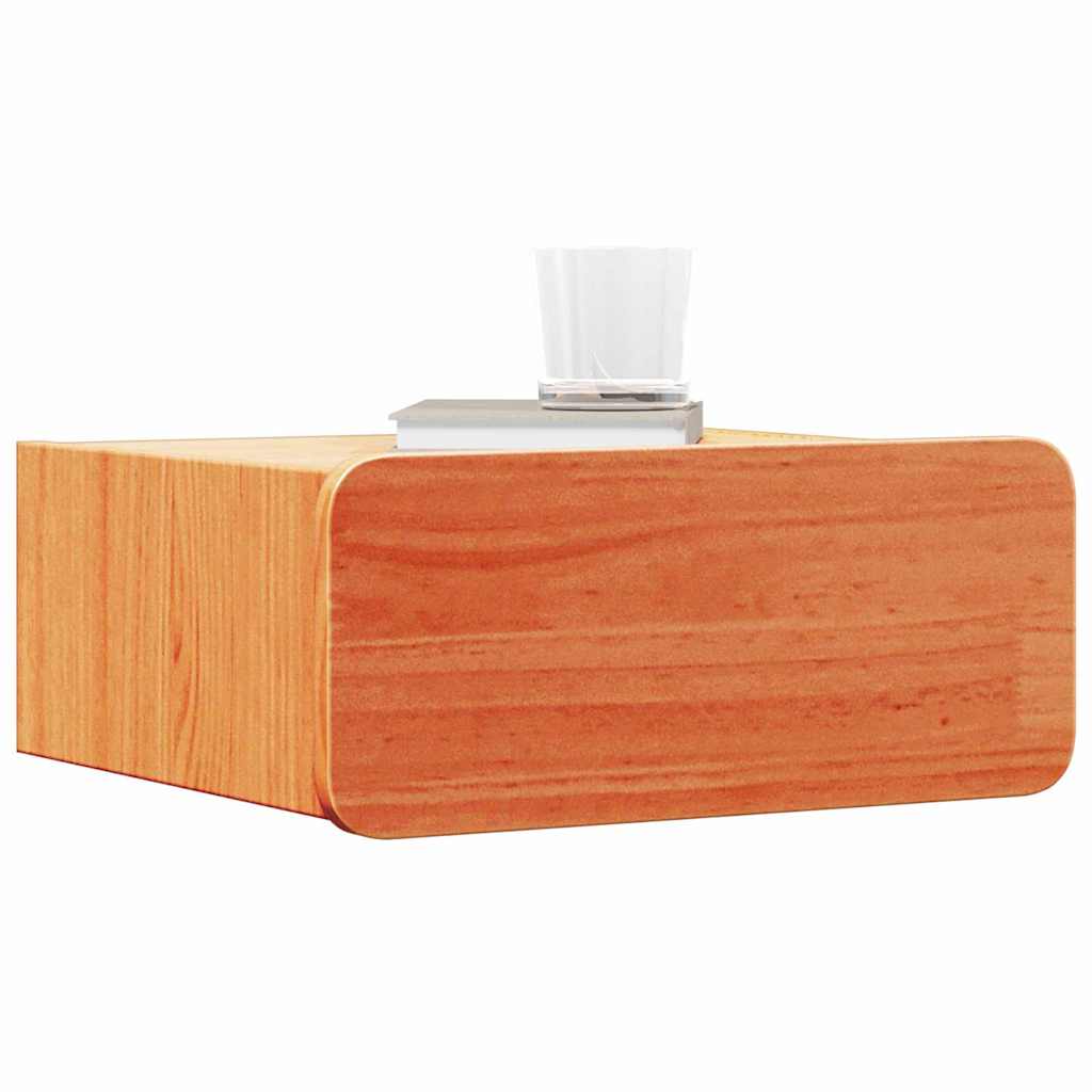 Nattbord med skuff Vokset Brun 39 x 34 x 16,5 cm Heltre furu