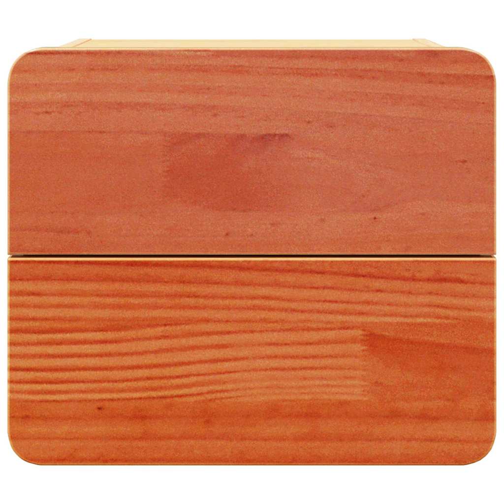 Nattbord med skuff Vokset Brun 39 x 34 x 33 cm Heltre furu