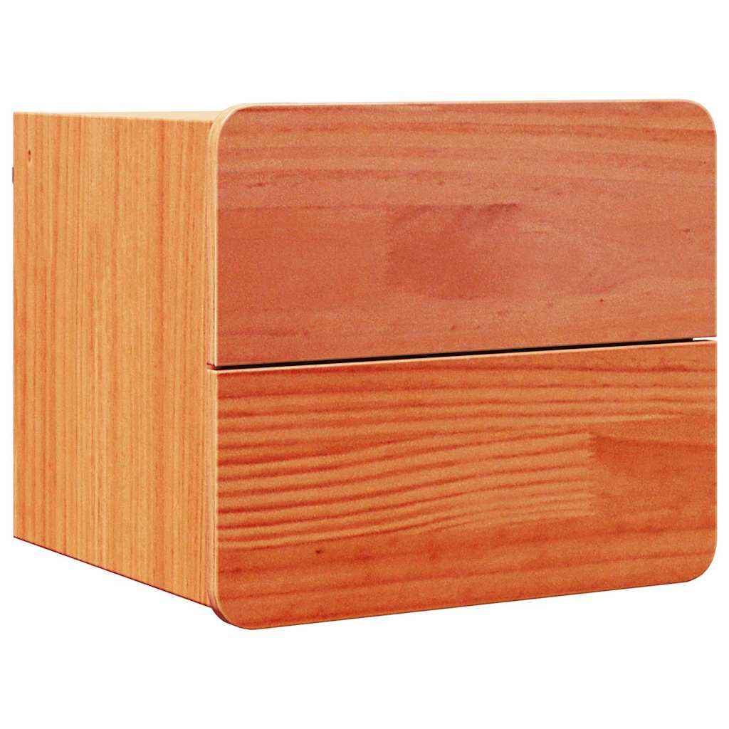 Nattbord med skuff 2 pcs Brun 39 x 34 x 33 cm Heltre furu